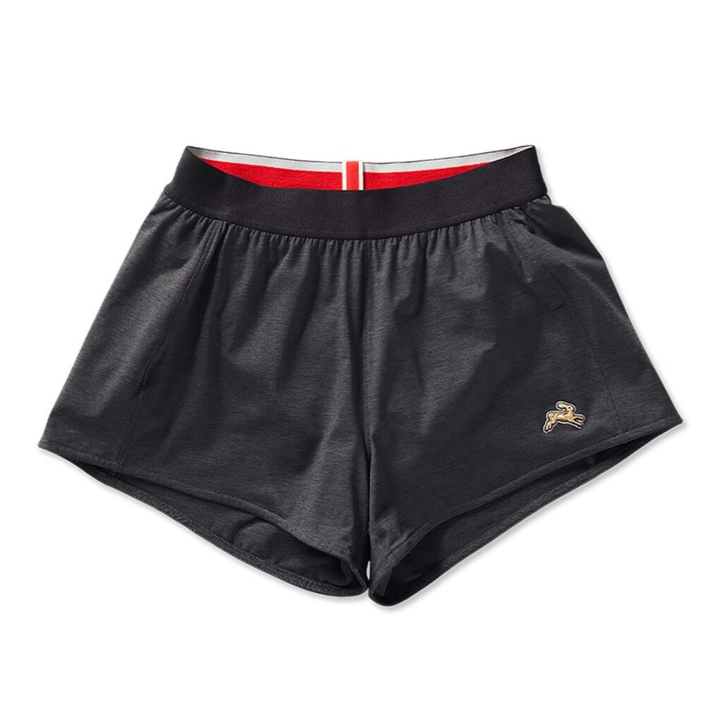 Tracksmith Womens Session Speed Shorts - XS, charcoal